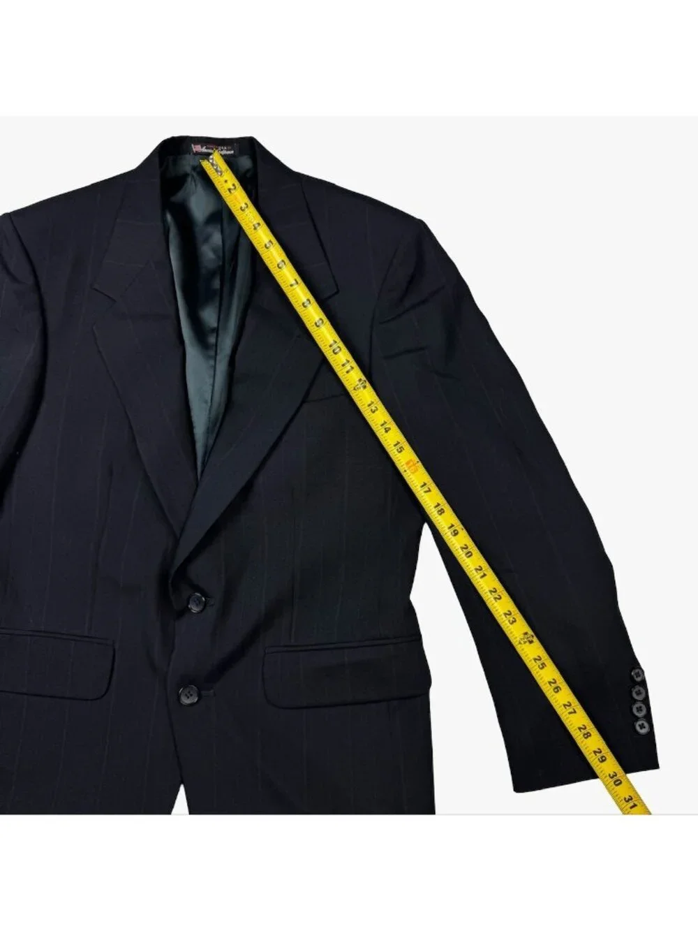 Stafford Men’s Wool 2-Button Blazer Jacket Gray Stripe • USA • 38S